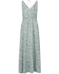 Marni - Abito Lungo Con Motivo A Fiori - Lyst