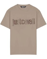 Just Cavalli - Logo-Print Cotton T-Shirt - Lyst