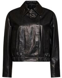 Kaos - Elasticated Leather Jacket - Lyst