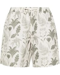 Sunspel - Leaf-Print Swim Shorts - Lyst