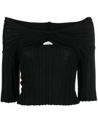 Philosophy Di Lorenzo Serafini - Off-Shoulder Ribbed-Knit Top - Lyst