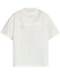 Jil Sander - T-Shirt En Coton À Logo Imprimé - Lyst