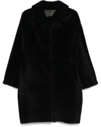 Manzoni 24 - Mantel mit Shearling-Kragen - Lyst