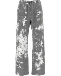 MM6 by Maison Margiela - Numeric Signature Paint-Splatter Cotton Track Pants - Lyst