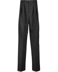 Saint Laurent - Wollen Broek - Lyst