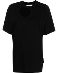 Off-White c/o Virgil Abloh - Cut-out Cotton T-shirt - Lyst