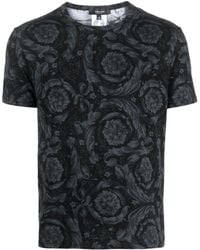 Versace - T-shirt en coton à imprimé baroque - Lyst