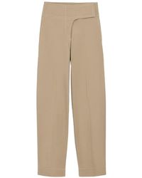 Ami Paris - Cotton Wrapped Belted Trousers - Lyst
