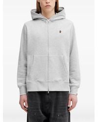 A Bathing Ape - Logo-Patch Zip-Up Hoodie - Lyst