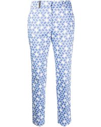 Peserico - Hose Mit Geometrischem Print - Lyst