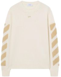 Off-White c/o Virgil Abloh - Diag Fuzzy-Knit Sweater - Lyst