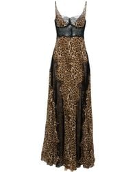 Costarellos - Leopard-print Bustier Maxi Dress - Lyst