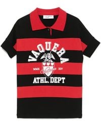 VAQUERA - Striped Polo Top - Lyst
