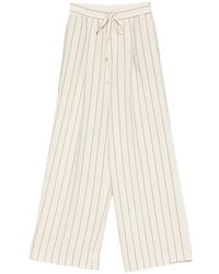 ViCOLO - Pinstripe-Print Drawstring-Waist Pants - Lyst