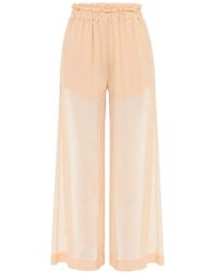 SLEEP NO MORE - Chiffon Silk Trousers - Lyst