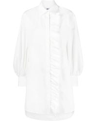 MSGM - Ruffle Detail Shirt Dress - Lyst