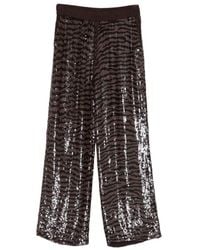 P.A.R.O.S.H. - Pantalon Rebra À Sequins Et Imprimé Zébré - Lyst