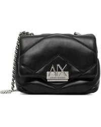 ARMANI EXCHANGE - Mini Quilted Logo-Plaque Shoulder Bag - Lyst