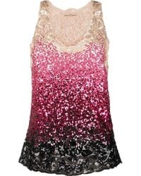 Ermanno Scervino - Sequin Embellished Tank Top - Lyst