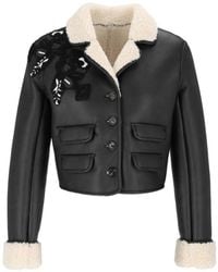 Ermanno Scervino - Giubbotto Floral Applique Cropped Jacket - Lyst