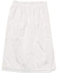 Camiel Fortgens - Flower-Jacquard Raw-Edge Skirt - Lyst
