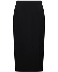 Alessandra Rich - Jupe Crayon Mi-Longue À Taille Haute - Lyst