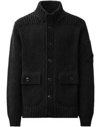 C.P. Company - Lambswool Lens Button Sweater - Lyst