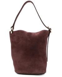 JOSEPH - M Fold Suede Bucket Bag - Lyst