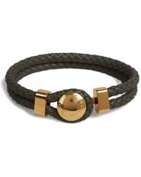 Tom Ford - Logo-Engraved Braided Leather Bracelet - Lyst