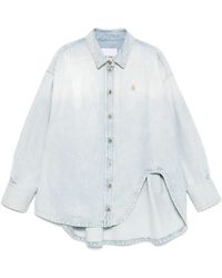 The Attico - Glossy Coated Denim Bomber - Lyst