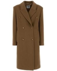 LE SULLY STUDIO - Double-Breasted Wool Coat - Lyst