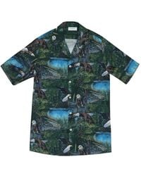 Rhude - Logo-Print Button-Up Shirt - Lyst