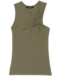 Barbara Bui - Asymmetric Draped-Detail Tank Top - Lyst