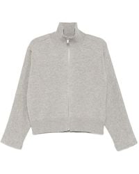 Jil Sander - Cardigan Zippé À Col Montant - Lyst