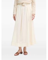 GAUDI - Belted Pleated Skirt - Lyst