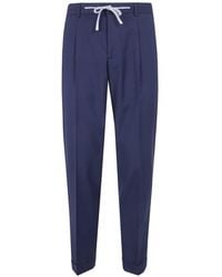 Barba Napoli - Roma Pleated Drawstring Trousers - Lyst