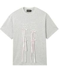 Mini Cream - T-Shirt Verfraaid Met Lint - Lyst
