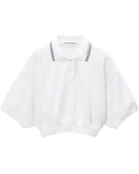 Alexander Wang - Cropped Cinched Cotton Polo - Lyst