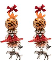 Amir Slama - Leopard Statement Drop Earrings - Lyst