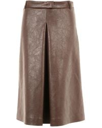 MSGM - Pleated Midi Skirt - Lyst