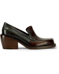 Dries Van Noten - Heeled Leather Loafers - Lyst