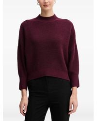 Ouí - Ribbed Funnel-Neck Sweater - Lyst