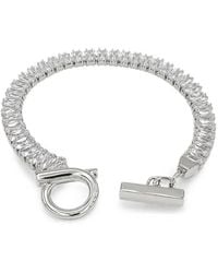 Ferragamo - Gancini Crystal-Embellished Bracelet - Lyst