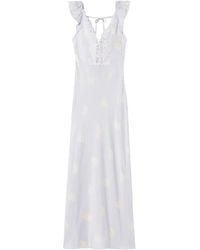 Claudie Pierlot - Lace-Trim Floral-Print Maxi Dress - Lyst