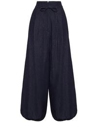 Adam Lippes - Kaito Tie-Fastening Wide-Leg Jeans - Lyst