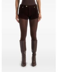 Manière De Voir - Velvet Patent Mini Shorts - Lyst