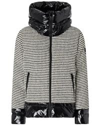 Pinko - Tweed And Nylon Down Jacket - Lyst