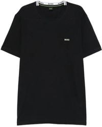 BOSS - Logo-Print Crew Neck T-Shirt - Lyst