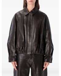 Arma - Veste En Cuir Melis À Taille Élastiquée - Lyst