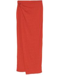 Nanushka - Draped Midi Skirt - Lyst
